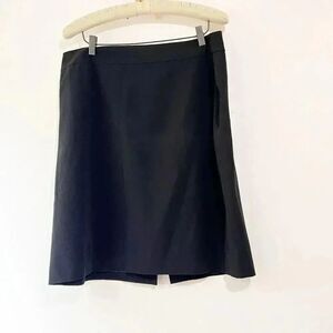 Laura Scott Womens Sz 18 Classic Pencil Career Skirt Solid Black Fully Lined